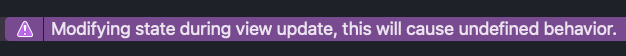 Xcode warning saying that modifying state during view update.