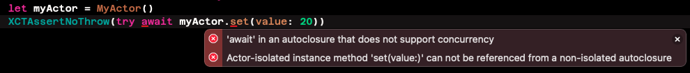 Errors shown by Xcode