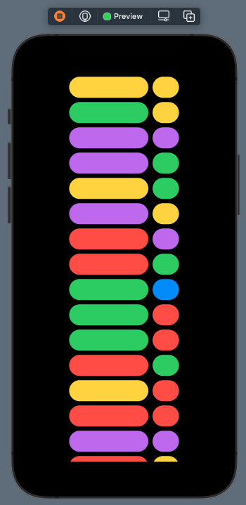 Vertical grid with two columns with fixed size