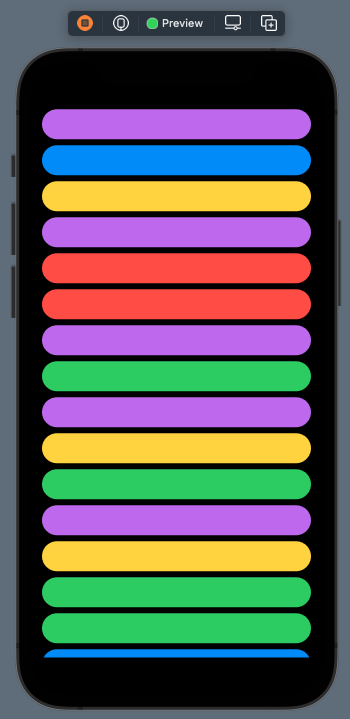 Vertical grid with one column and flexible size