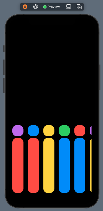 Horizontal grid with fixed and flexible sized rows