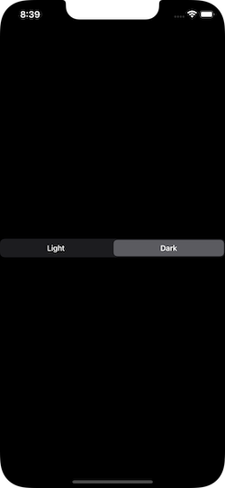 Light and dark in segmented picker