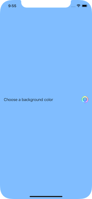 Color picker with label and color well